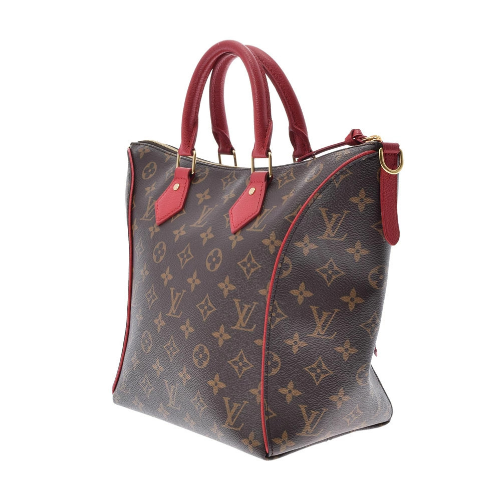 Louis Vuitton Shoulder Bag Red Tournelle Handbag Cerise Monogram Canvas Red